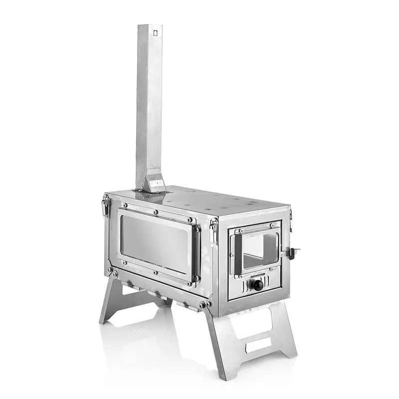 Remta KM02 Paslanmaz Çelik Mini Katlanır Kamp Çadır Sobası