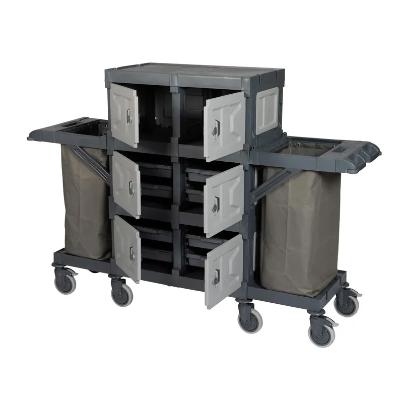 UTP Professional AC2427 Alfacart 3 Katlı Kat Arabası, 2 Çöp Bölmeli, 208x57x145 cm