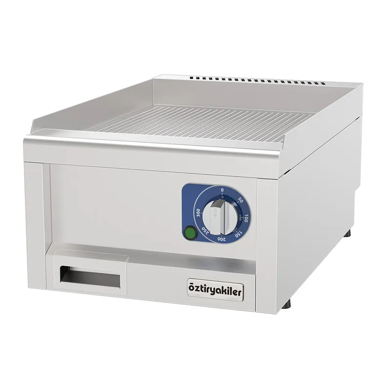 Öztiryakiler 600 Seri Set Üstü Oluklu Grill Plate, Elektrikli, 40x60x24 cm