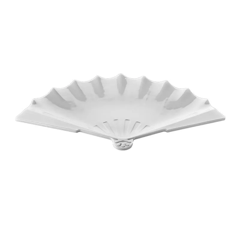 Biradlı BRD-3060 Yelpaze Melamin Sunum Tabağı, 40.5x23.5x3.8 cm