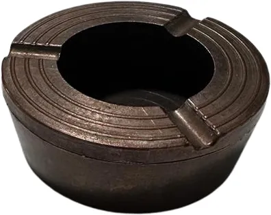 Cafemarkt Yuvarlak Zamak Küllük, 8 cm, Antik Bakır