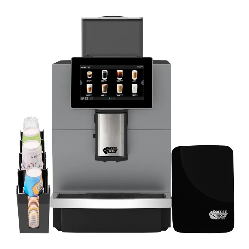Coffeetech JL30 Tam Otomatik Kahve Makinesi, Iceberg Süt Soğutucu ve Karton Bardak Standı Hediyeli