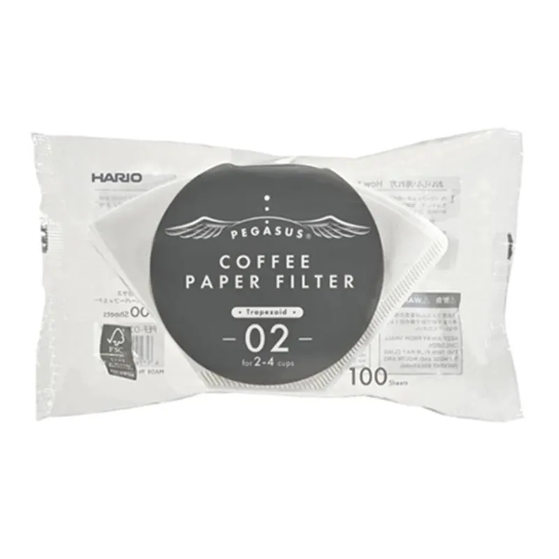 Hario PEF-02-100W Pegasus 02 Dripper Filtresi, 100 Adet
