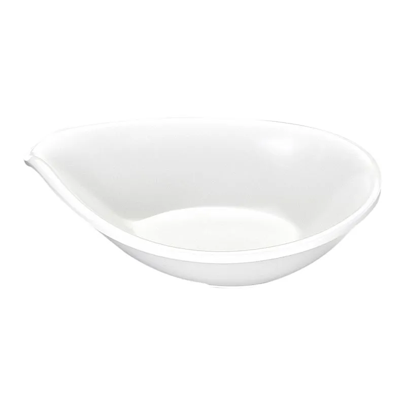 Biradlı BRD-515904 Oval Minimal Melamin Sunum Tabağı, 7x9x2 cm, Beyaz