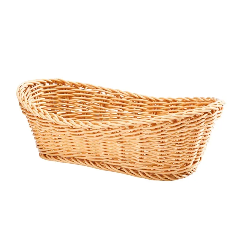 Zicco JQ-1015 Plastik Oval Ekmek Sepeti, 29x20x10.5 cm, Açık Renk