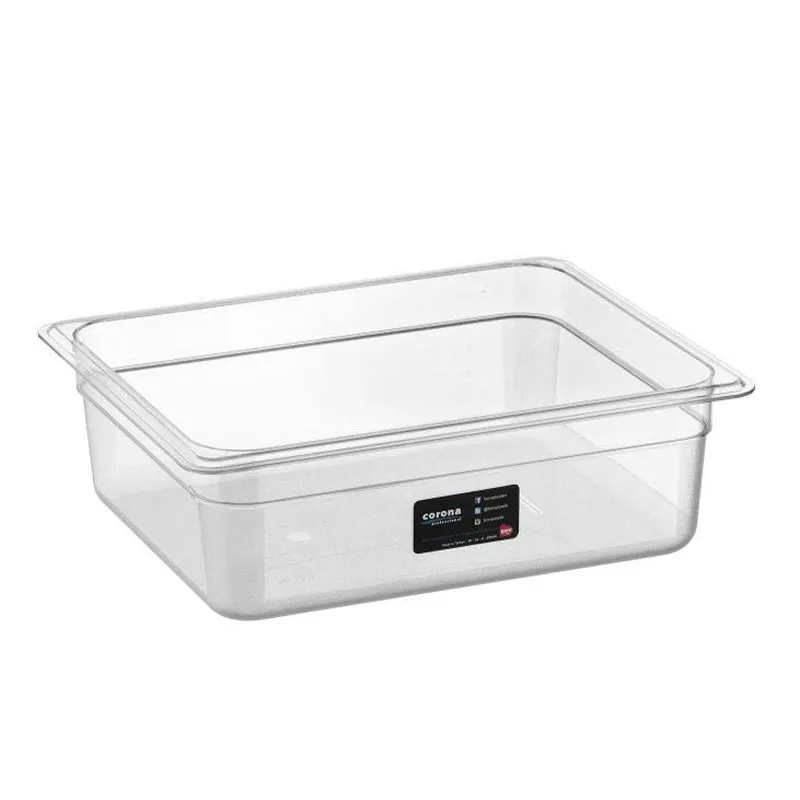 Bora Plastik GN 1/2-100 mm Polikarbon Gastronorm Küvet, 5 L