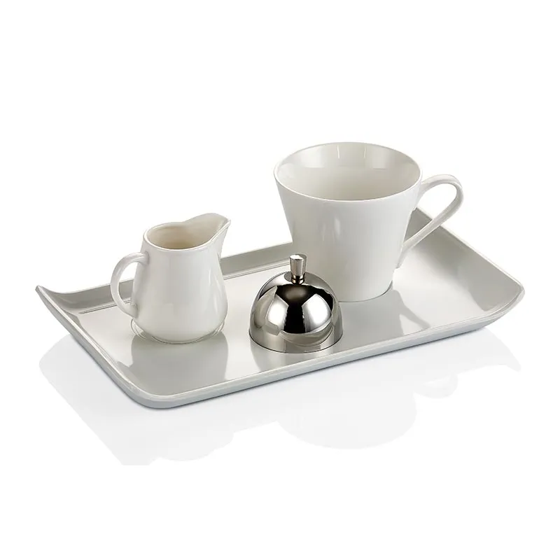 Biradlı BRD-406410 Dikdörtgen Nescafe Servis Takımı, 26x14.50 cm