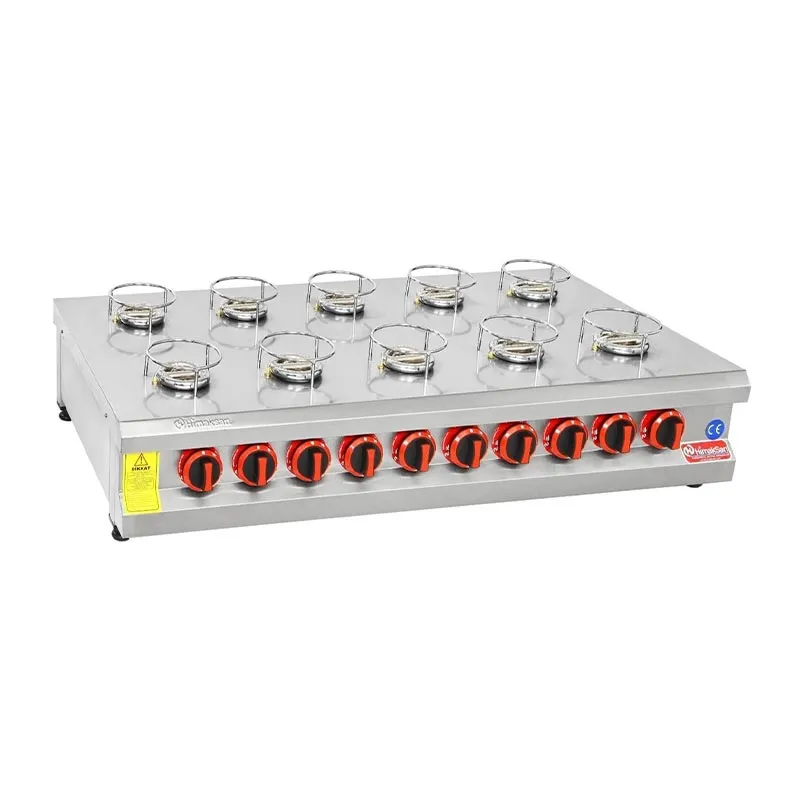 Himaksan HMK-KNFOG 10 CE Set Üstü 10 Gözlü Künefe Ocağı, LPG