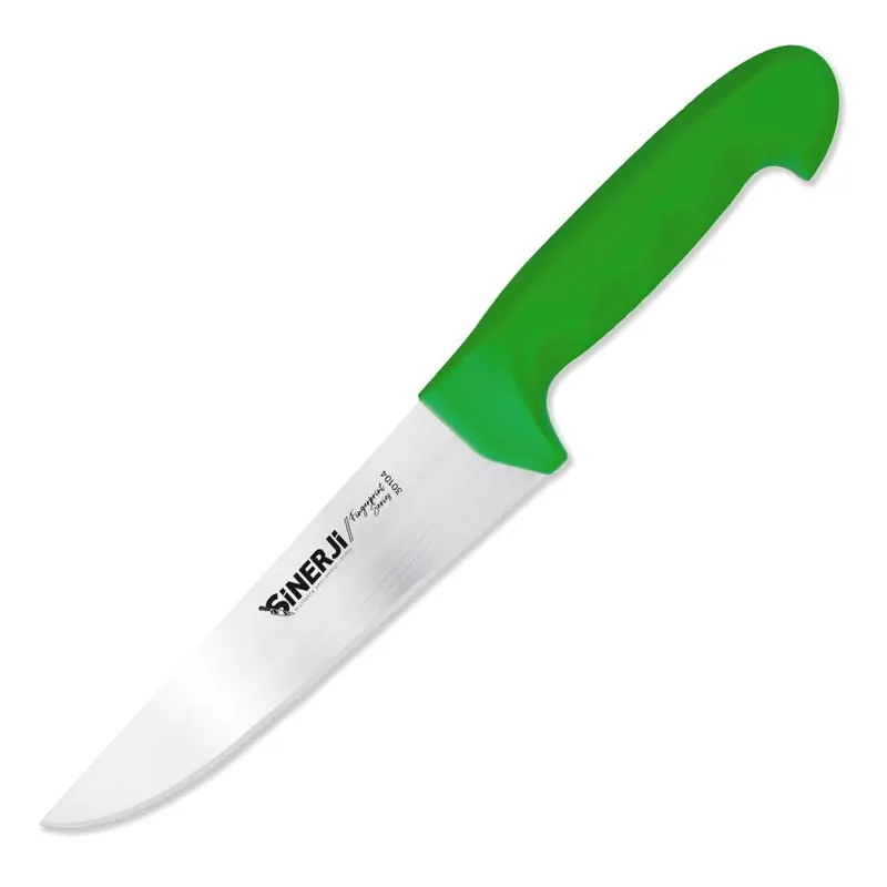 Sinerji Fingerprint No 4 Plastik Saplı Kasap Bıçağı, 21 cm, Yeşil