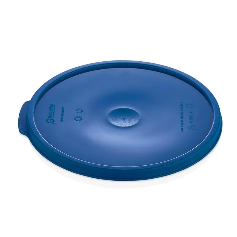GastroPlast GRPPL-12 Polipropilen Yuvarlak Saklama Kabı Kapağı, Mavi