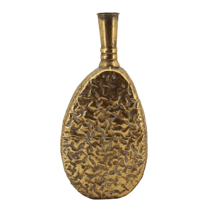 Biradlı Groovy GRV-82011 Dekoratif Metal Vazo, 27x12x57 cm