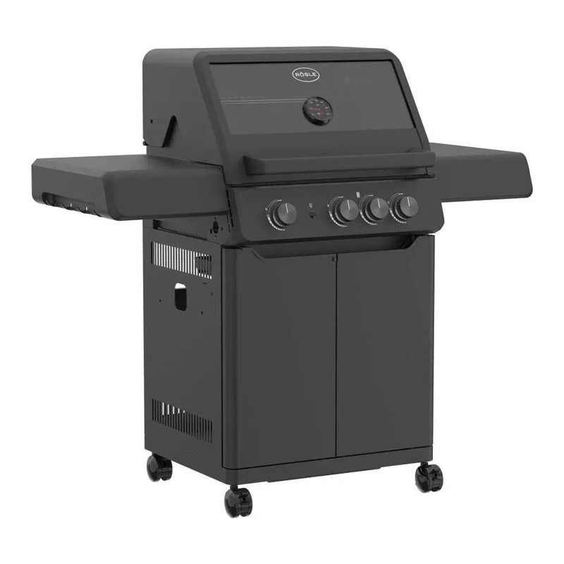 Rösle 25055 ALLFLAME Gazlı Barbekü İstasyonu, Doğalgazlı, Siyah