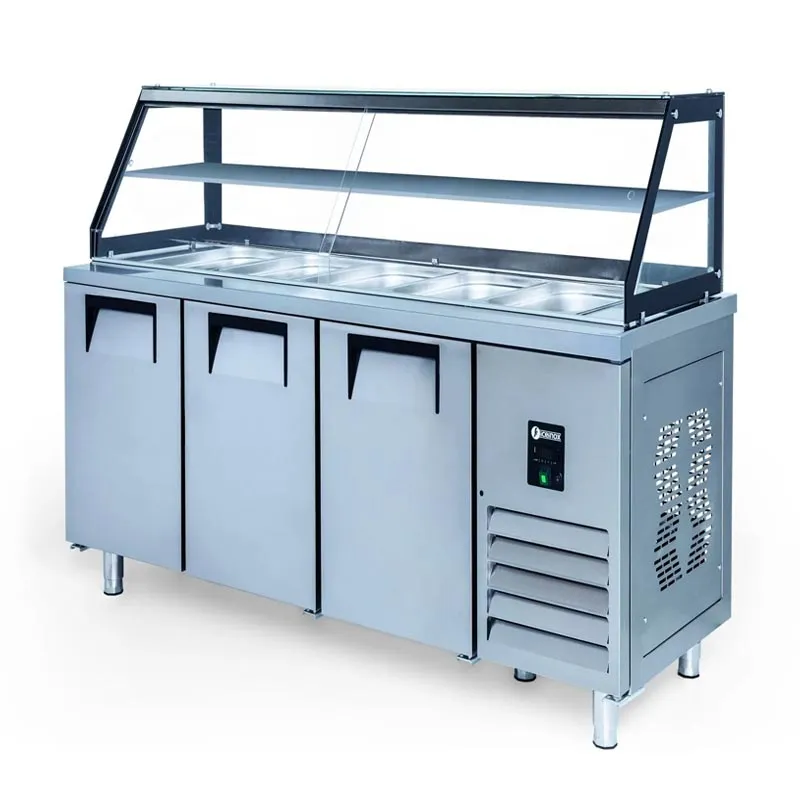 Iceinox STS G 515 CR Camlı Servis Buzdolabı, 3 Kapılı
