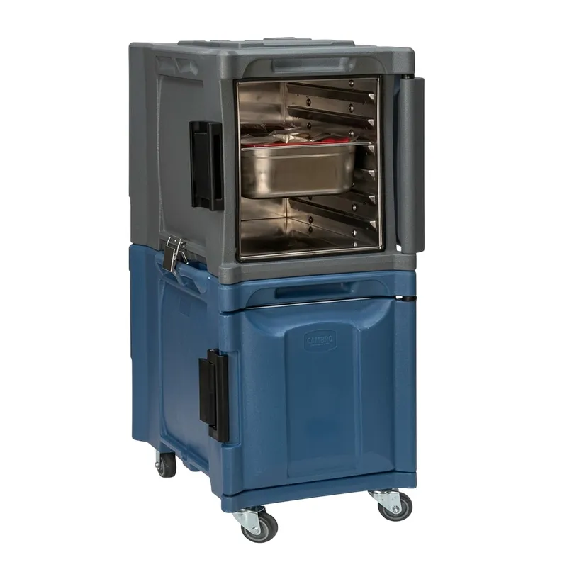 Tribeca TCB-600NPDUO Önden Yüklemeli Tekerlekli Çiftli Thermobox, 95x134x127 cm, Mavi Gri