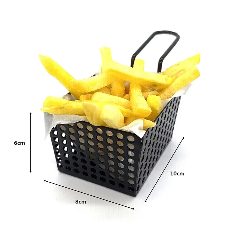 Cafemarkt Model-1 Modern Mini Patates Sunum Sepeti, Siyah