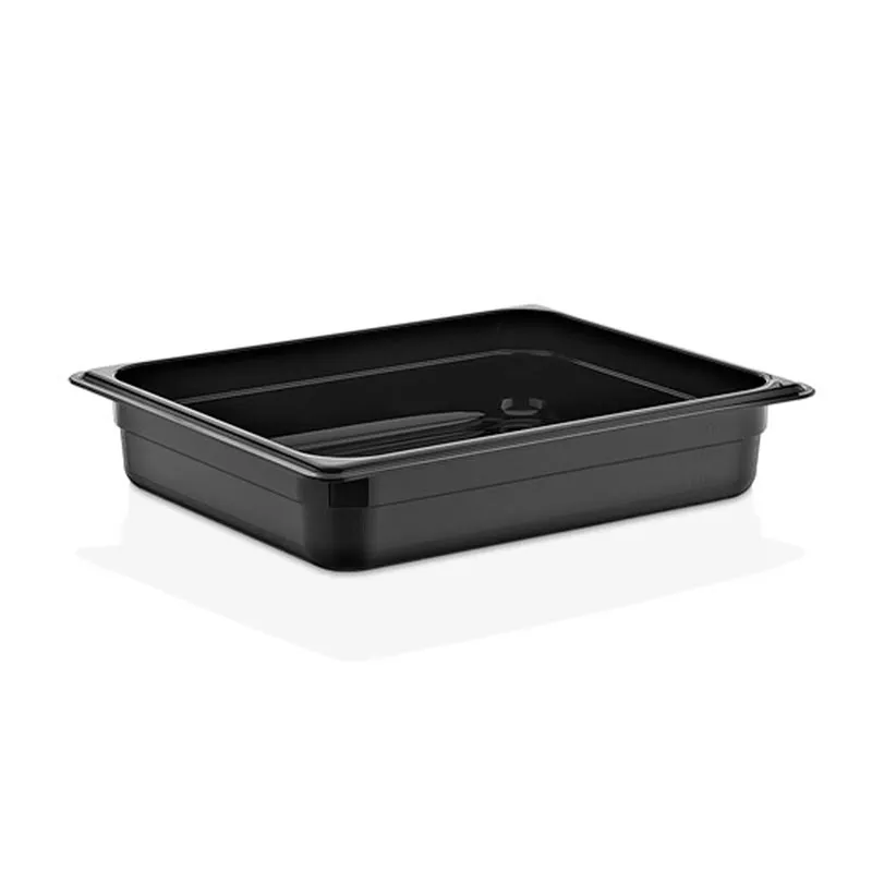 GastroPlast GN1/2-65 mm Polipropilen Gastronorm Küvet, Siyah