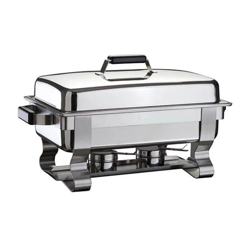 Öztiryakiler Ayaklı Kızaklı Chafing Dish, GN 1/1, 35x64 cm, Jel Yakıtlı