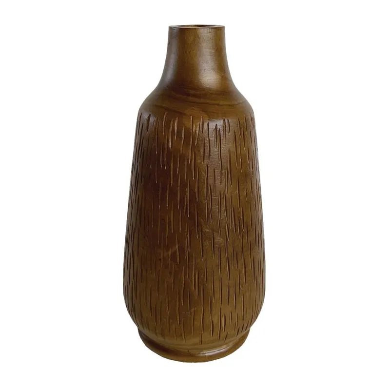 Biradlı Groovy GRV-31085 Dekoratif Ahşap Vazo, 20x45 cm