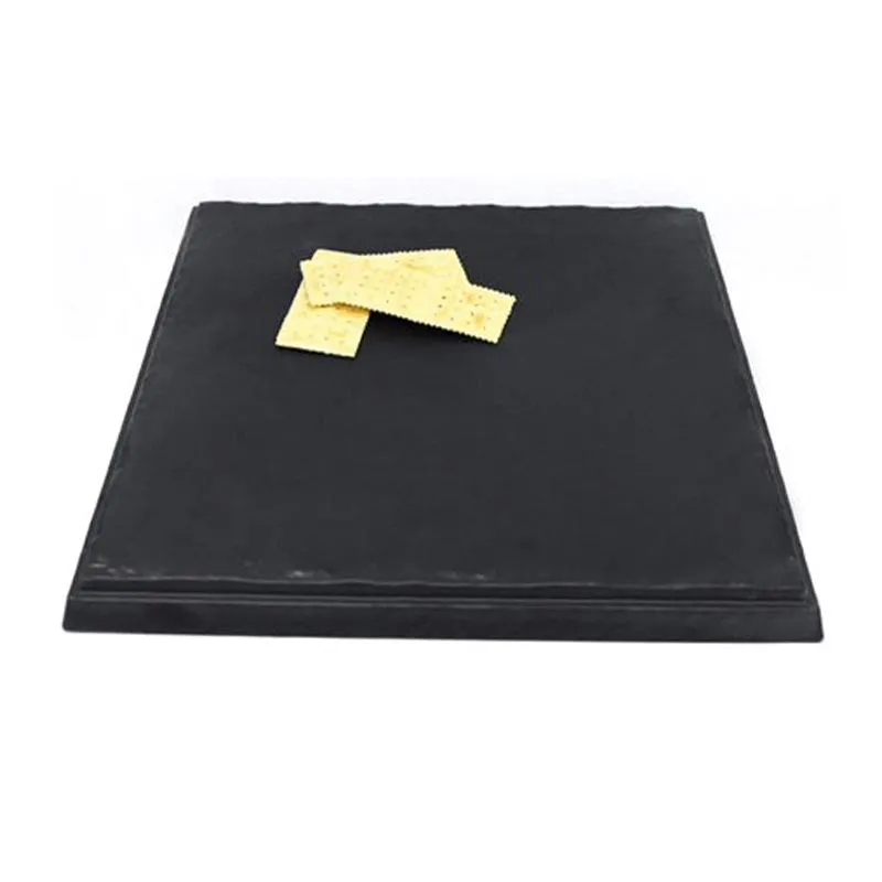 Biradlı BRD-16925 Kare Tarako Sunum Tepsisi, 30x30x2.5 cm, Siyah