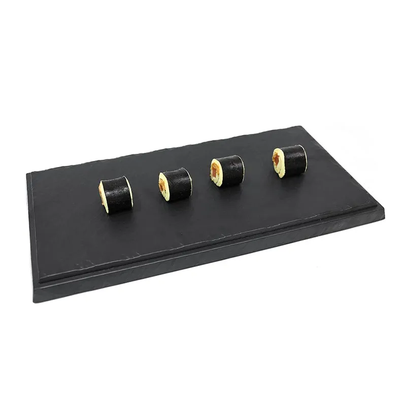 Biradlı BRD-16930 Tarako Dikdörtgen Sunum Tepsisi, 53x32.5x3 cm, Siyah