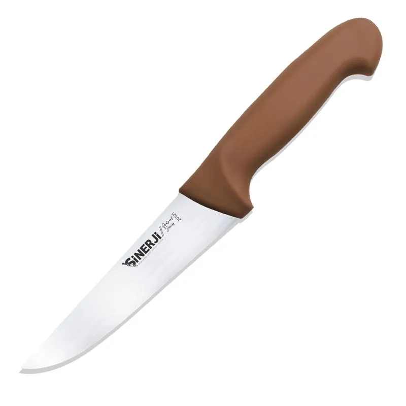 Sinerji Protrend No 1 Plastik Saplı Kasap Bıçağı, 14.5 cm, Kahverengi