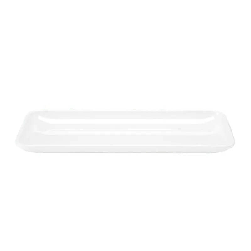 Zicco K-2028 Melamin Dikdörtgen Teşhir Tabağı, 21x51x4 cm, Beyaz
