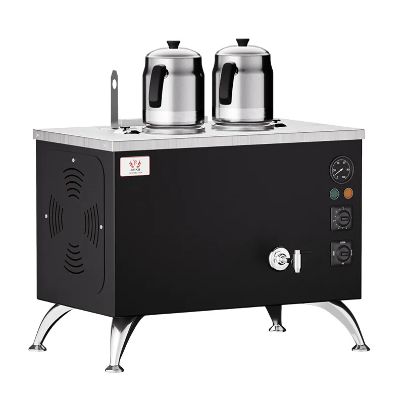 Anka Pro Full Otomatik 2 Demlikli Çay Kazanı, 20 L, Elektrikli, Siyah