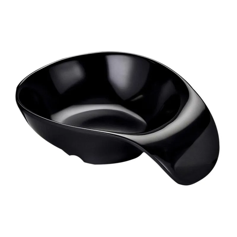 Biradlı BRD-516205 Açık Büfe Minimal Sos Tabağı, 13x9 cm, Siyah