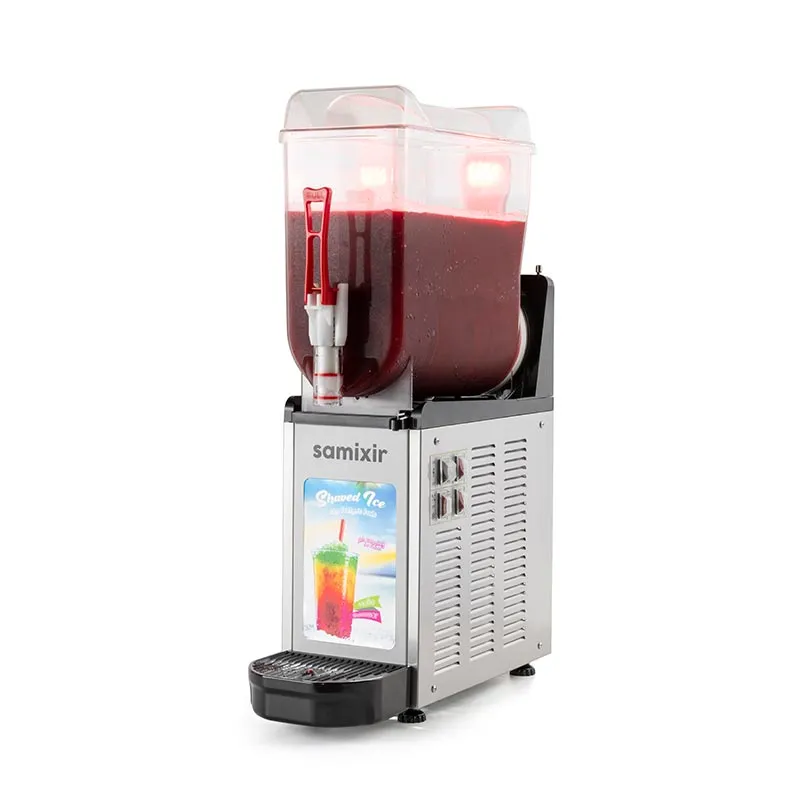 Samixir SLUSH12 Allure Ice Slush Granita Milkshake ve Soğuk Meyve Suyu Dispenseri, 12 L, Inox