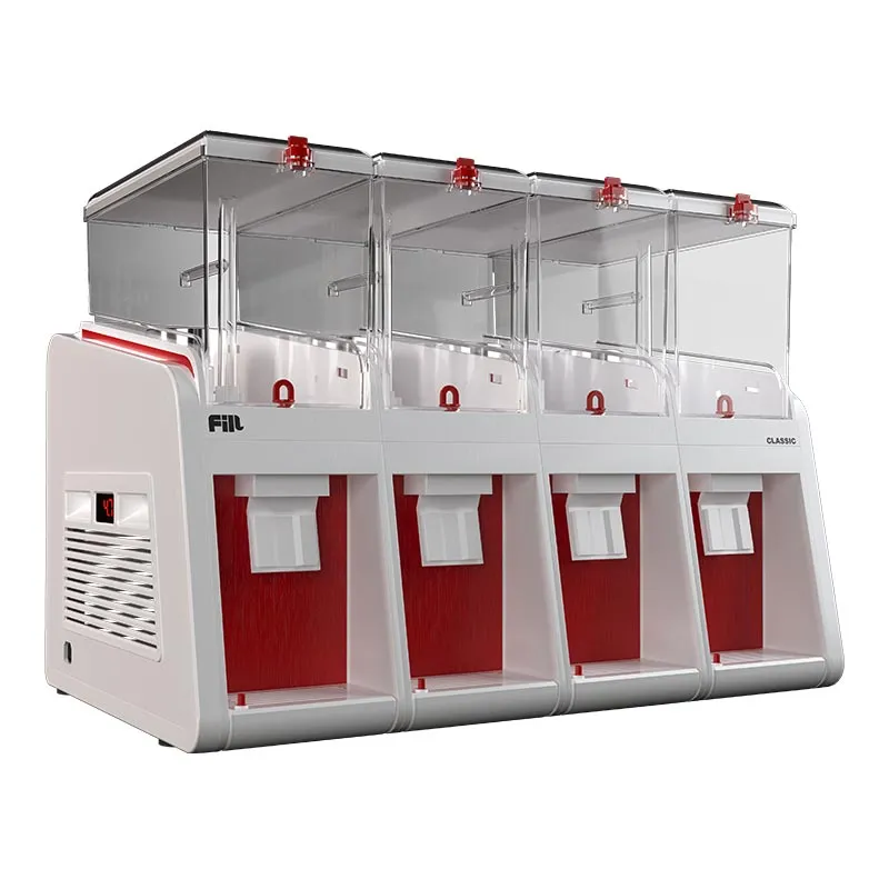 Fill Classic C4-K1 Fıskiyeli Soğuk İçecek Dispenseri, 4x19 L, Beyaz Kırmızı