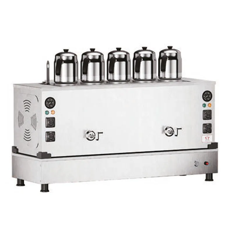 Anka Pro Kompakt Full Otomatik 5 Demlikli Çay Kazanı, 50 L, Elektrikli+Gazlı, Inox