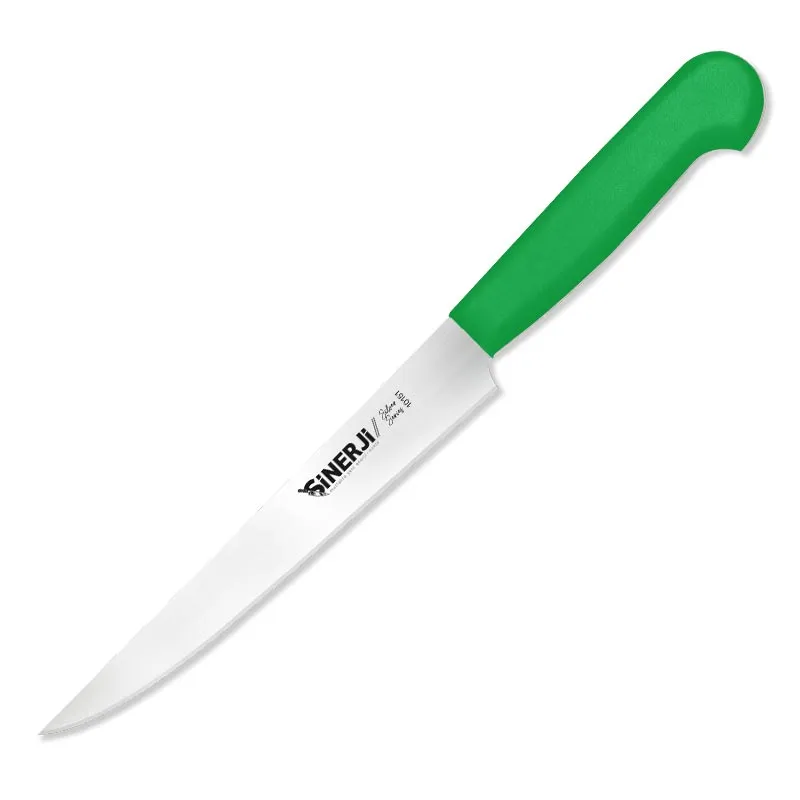 Sinerji Silver Plastik Saplı Büyük Peynir Bıçağı, 18 cm, Yeşil