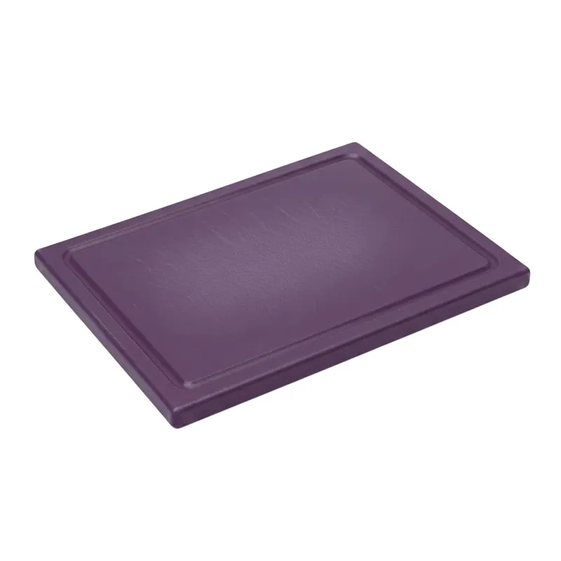 Yelkar YP 1301-3 Oluklu Yuvarlak Köşe ve Kenarlı Polietilen Kesme Levhası, 30x40x1 cm, Mor