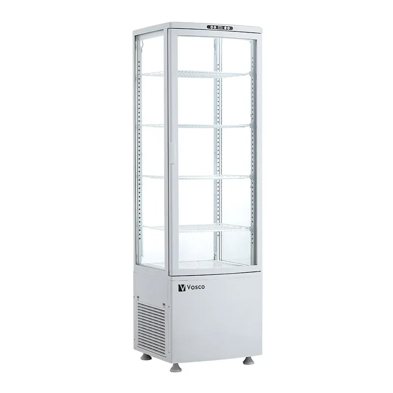 Vosco VFT-280L-B Dik Tip Soğuk Teşhir Dolabı, 280 L, Beyaz