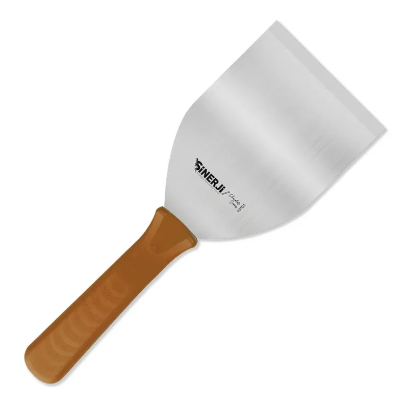 Sinerji Chocolate No 3 Plastik Saplı Spatula, 13 cm, Kahverengi