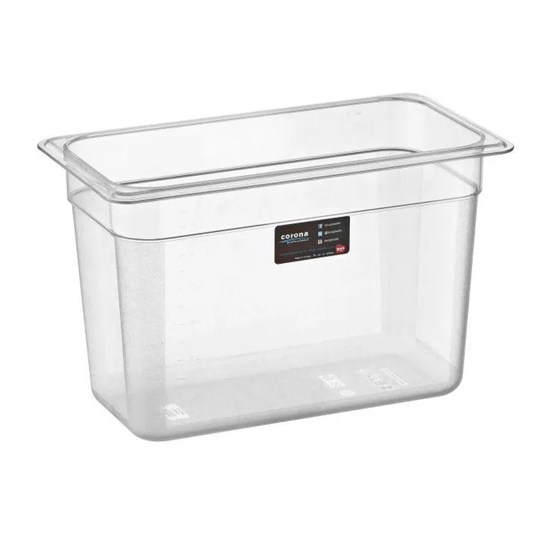 Bora Plastik GN 1/3-200 mm Polikarbon Gastronorm Küvet, 7 L