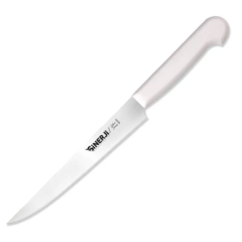 Sinerji Silver Plastik Saplı Büyük Peynir Bıçağı, 18 cm, Beyaz