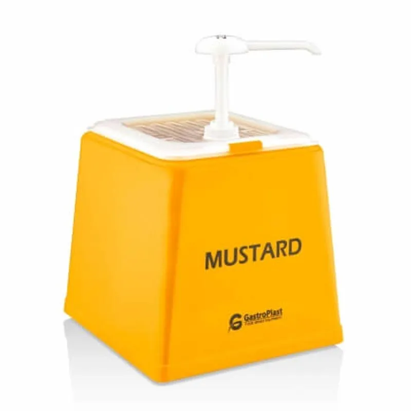 GastroPlast GDH-01 Tekli Hardal Dispenseri, 2.5 L, Sarı