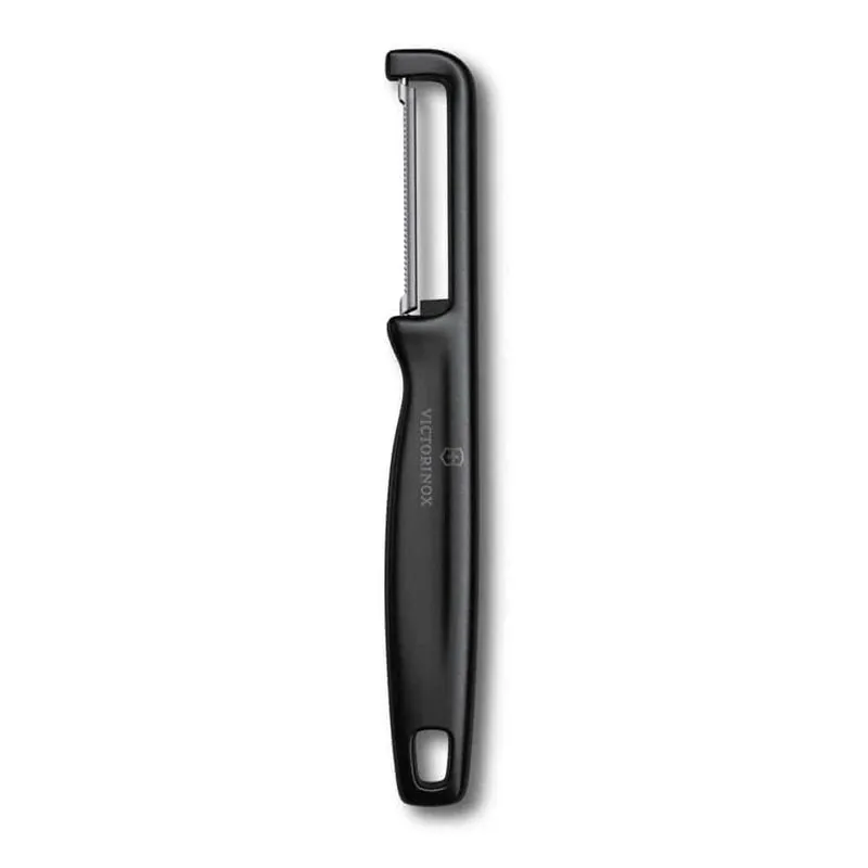 Victorinox IOTA 6.0943.3 Tırtıklı Kenar Çift Taraflı Soyacak, Siyah