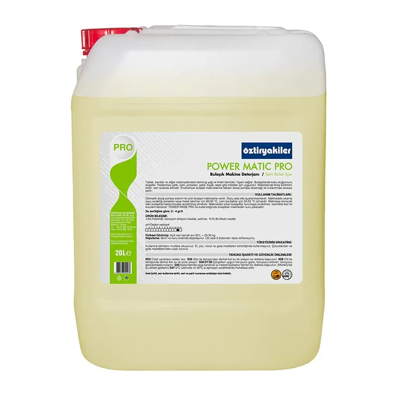 Öztiryakiler Power Matic Pro Bulaşık Makinesi Deterjanı, 20 L
