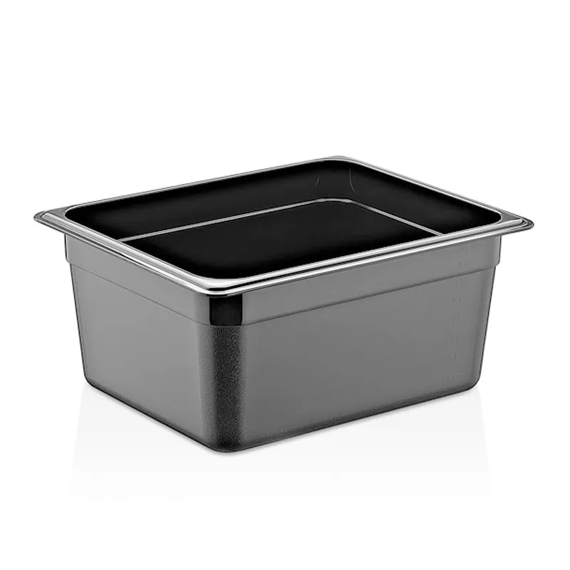 GastroPlast GN 1/2-150 mm Polikarbon Gastronorm Küvet, Siyah