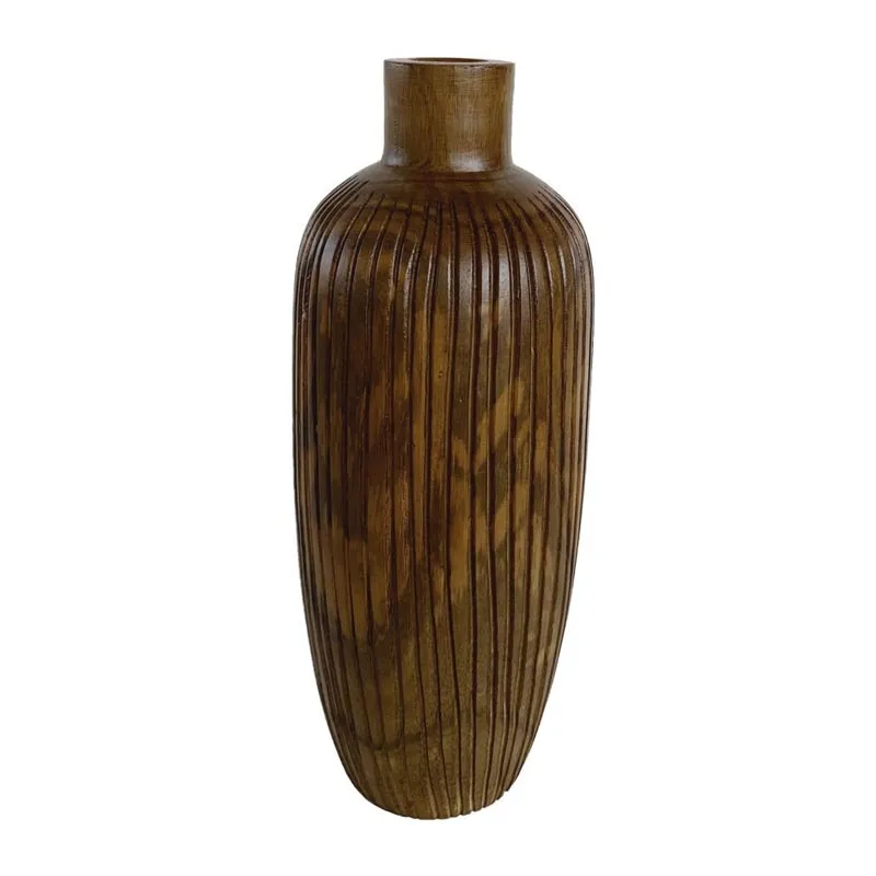Biradlı Groovy GRV-38508 Dekoratif Ahşap Vazo, 18x46 cm