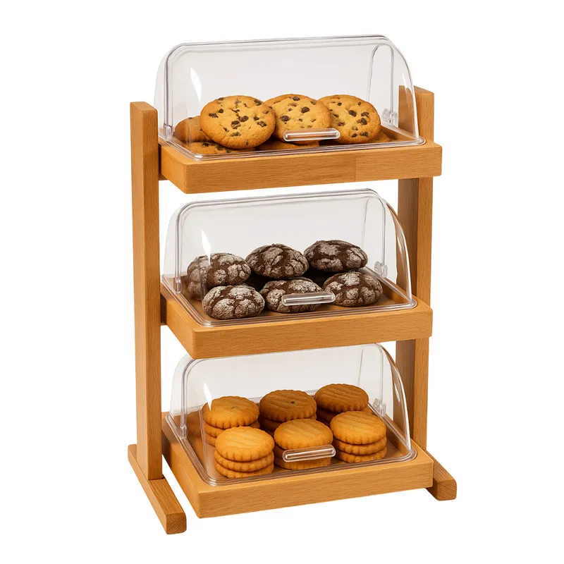 Biradlı Groovy GRV-RS-03 3 Katlı Rolltop Teşhir Standı, 42x29x72 cm