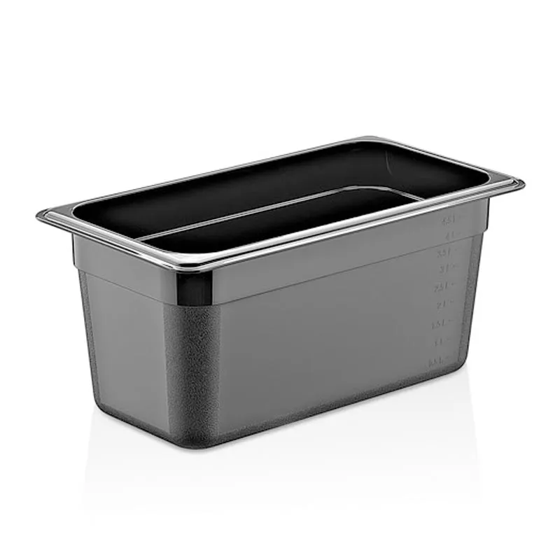 GastroPlast GN 1/3-150 mm Polikarbon Gastronorm Küvet, Siyah