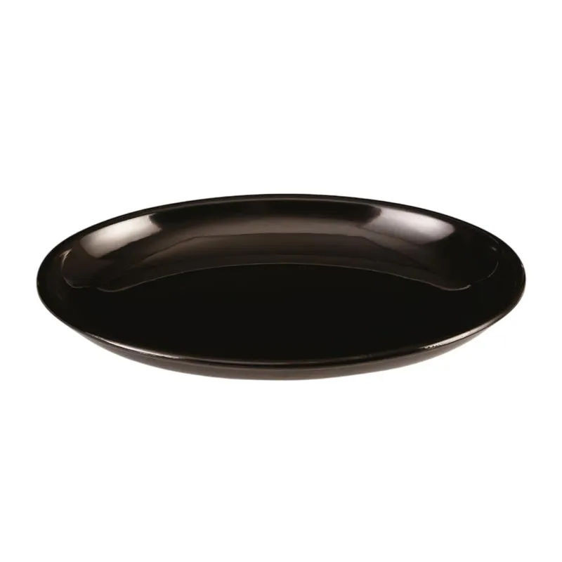 Zicco K-353 Oval Melamin Teşhir Tabağı, 40.5x29.5x5 cm, Siyah