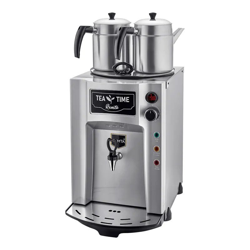 Remta DE12P 2 Demlikli Premium Jumbo Çay Makinesi, 15 L, Elektrikli, Gri