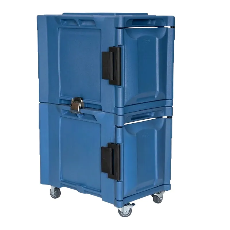 Tribeca TCB-600NDUO Önden Yüklemeli Tekerlekli Çiftli Thermobox, 95x134x127 cm, Mavi