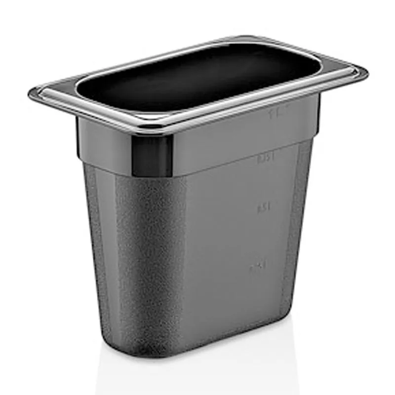 GastroPlast GN 1/9-150 mm Polikarbon Gastronorm Küvet, Siyah