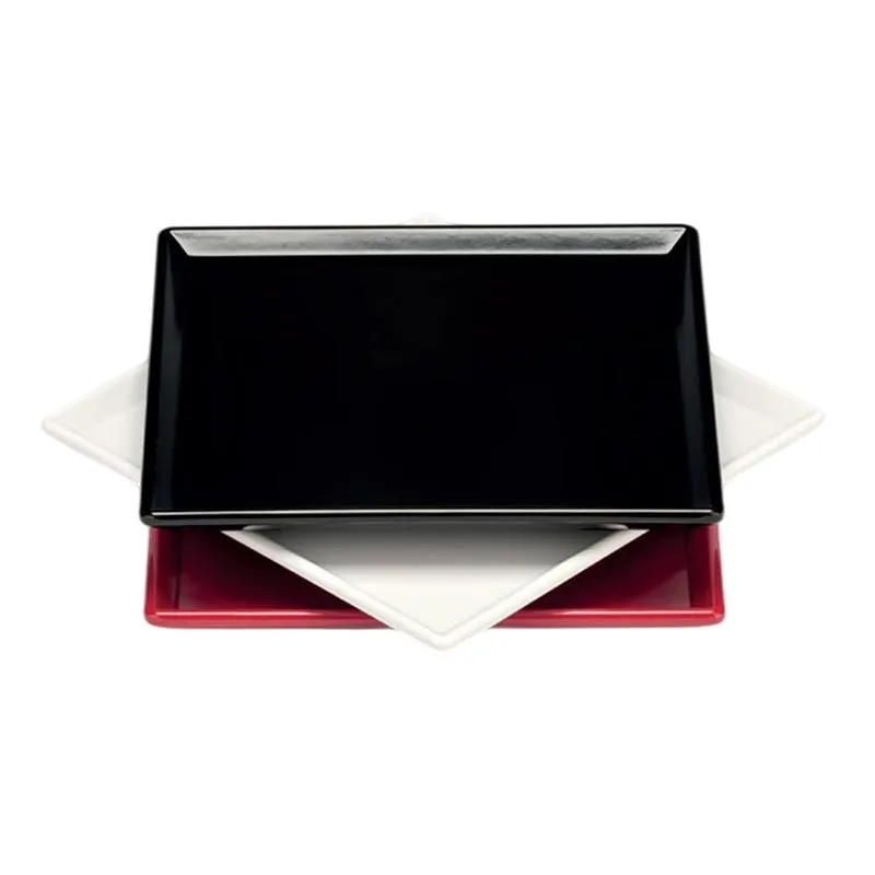 Zicco K-2042 Melamin Kare Teşhir Tabağı, 20x20 cm, Kırmızı