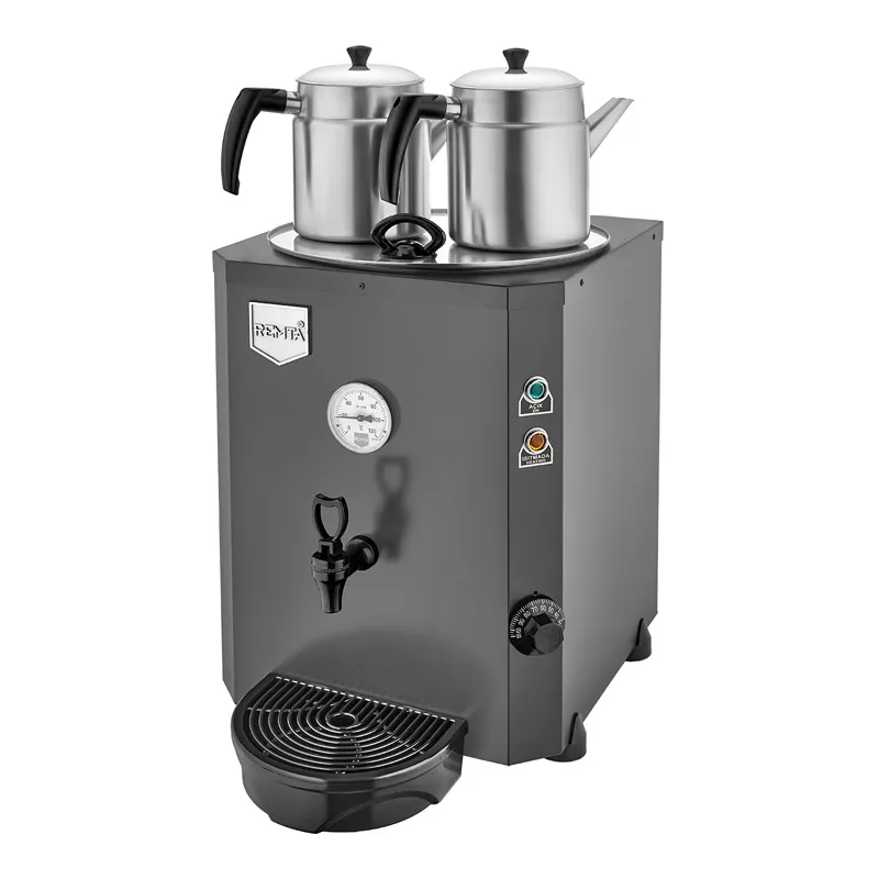Remta DE11 Jumbo Çay Makinesi, 2 Demlikli, 23 L, Elektrikli, Siyah
